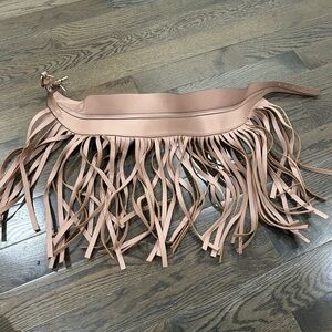 Mauve fringe belt